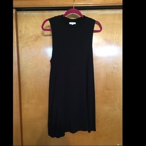 High neck black dress